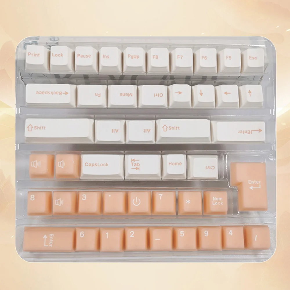 Abs Pbt Doubleshot Keycap Vestido de Seda Arco-íris e Vestuário de Penas Adequado para Teclado Mecânico Perfil de Cereja Iso - Imagem 4