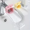 1pc Faucet extender cartoon bathroom kitchen silicone hand washing tool rabbit children splash proof 1