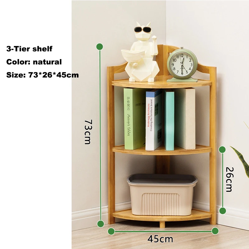 Bamboo corner sale bookshelf