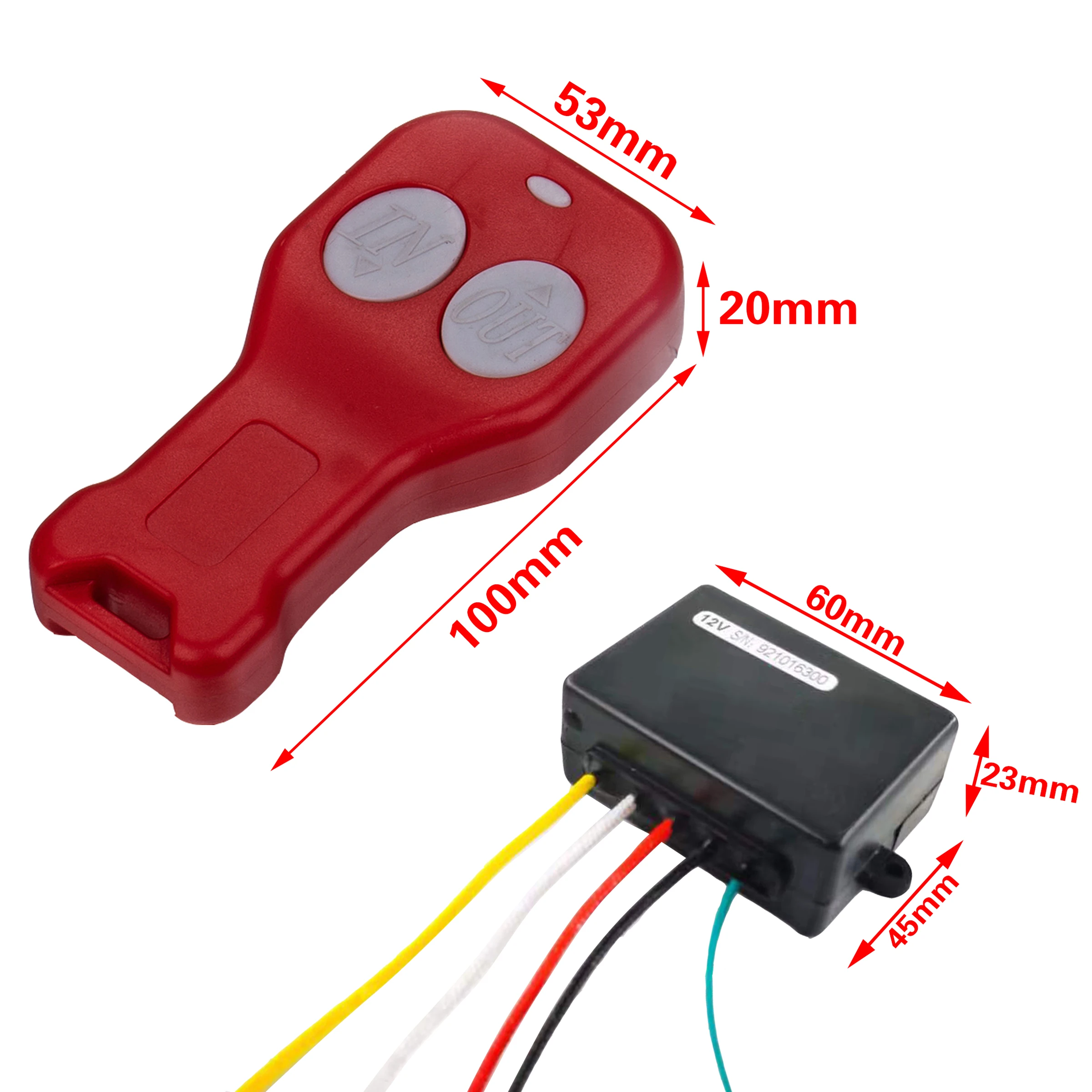 Telecomando Wireless Per Verricello 12V - 2 Pezzi, Universale Per Camion, ATV, Con Ricevitore