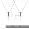 Classic Pure Titanium Pendant Necklace For Men Simple Cylinder Snake Chain Jewelry Gift 3