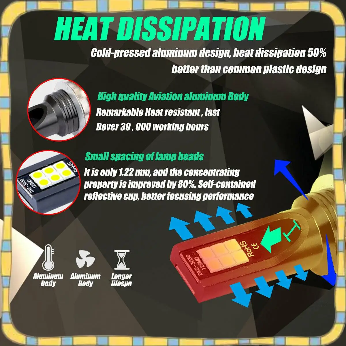 L17A-2Pcs 자동차 H11 H8 H9 COB 60W 6000K LED 헤드 라이트 안개 전구 할로겐 키트 교체 투명 흰색 빛