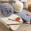 6 Thread Balls+1 Teddy Bear Jewelry Handmade Gift Woven Scarf Thread DIY Ice Stripe Thread Thick Yarn Ball 1