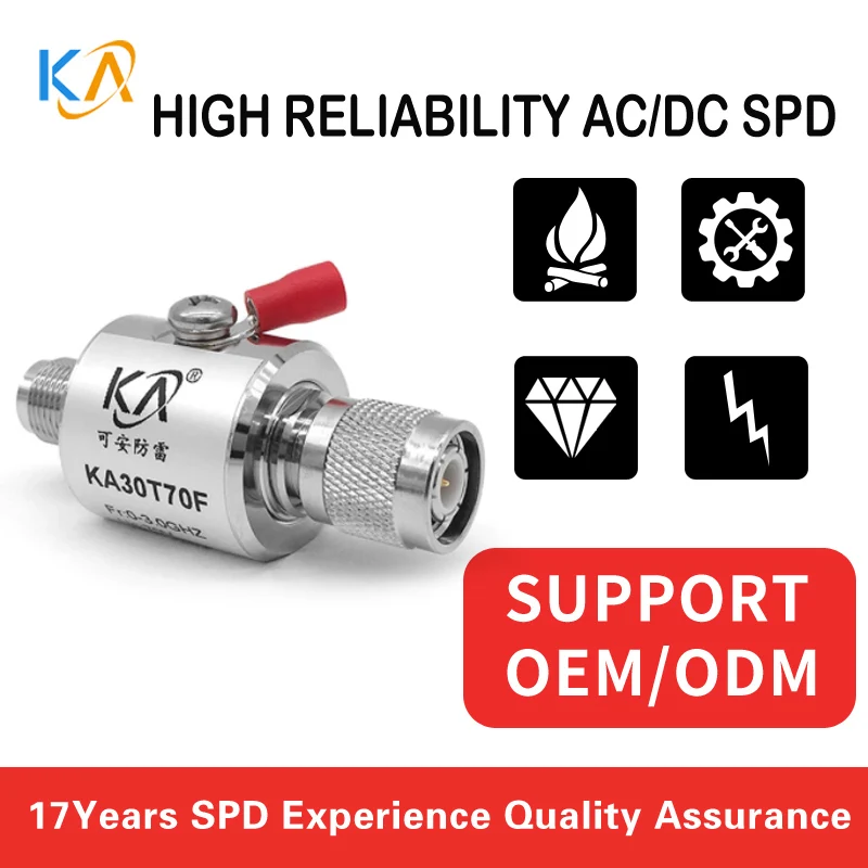 Ka30T70F All Copper Tnc-Jk-3G Antenna Alimentatore Scaricatore Di Segnale Scaricatore Di Comunicazione Limitatore Di Sovratensione 50Ω