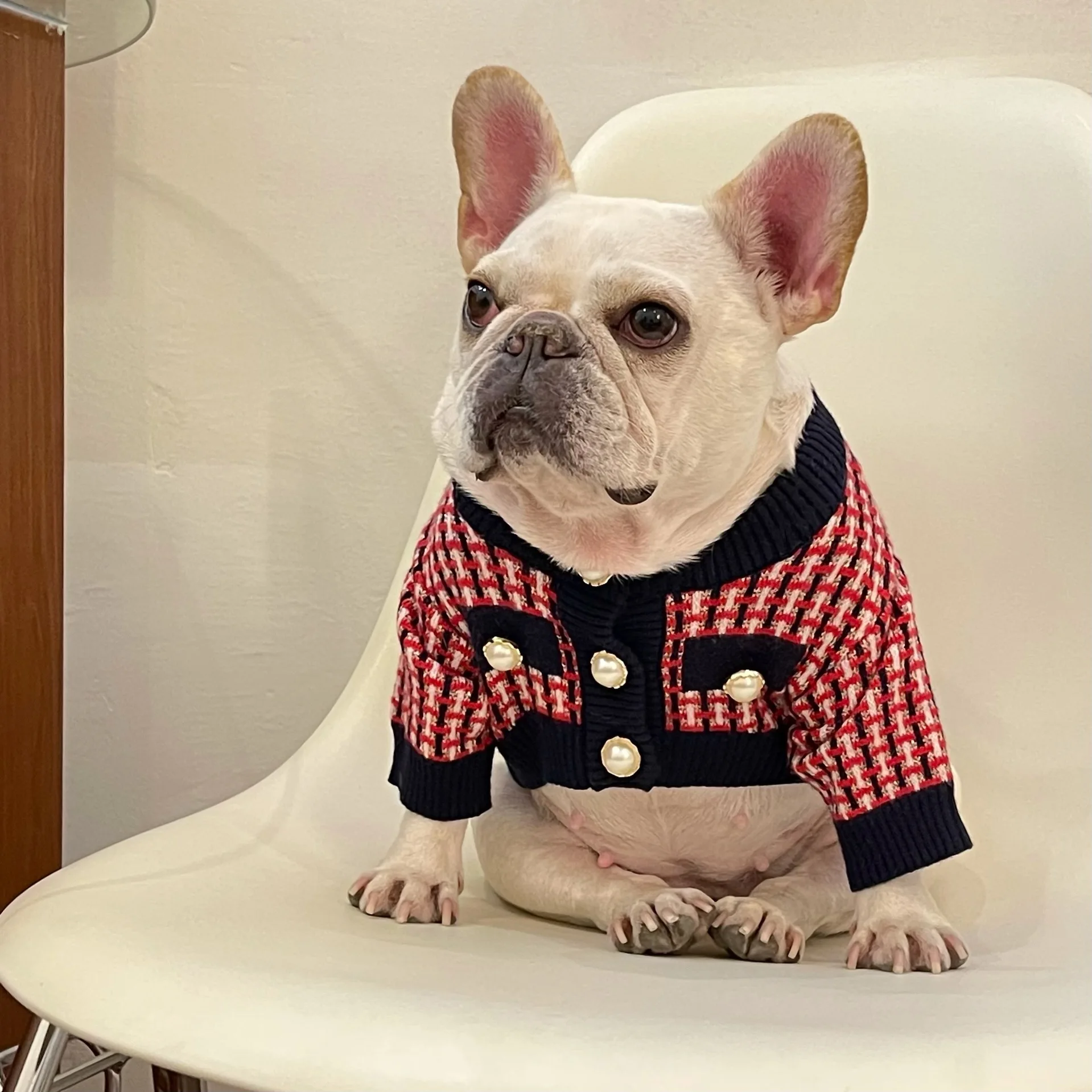 MPK Dog Quality Clothes Pet Cardigan French Bulldog Sweater Also