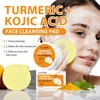 Turmeric Kojic Acid Cleansing Pads Gentle Cleansing Facial Refreshing Balancing Oil Face Skin Care Tool Cleansing Pads 1