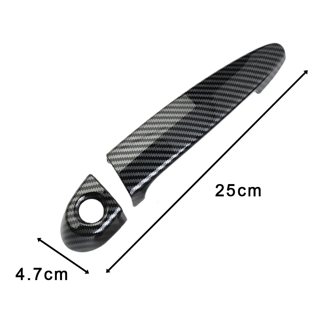 

Car Spare Parts High Quality Practical To Use Covers Trims Car 1 Set Black Carbon Fiber Comfortable Door Handle