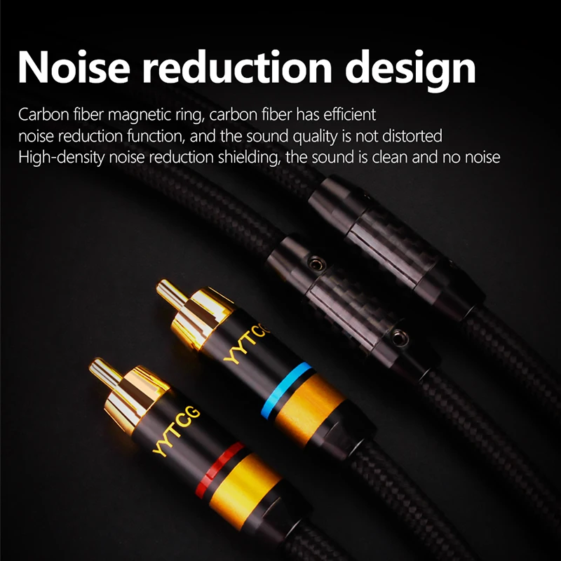 Фото Кабель для подключения YYTCG 2RCA к 2RCA для усилителя DAC TV DVD высокопроизводительный Премиум Hi-Fi аудиокабель HiFi RCA аудиокабель №2