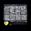 ZZ012 Diamond Jewelry Set for Nail Art Decorations Nail Ab Flat Bottom Drill Nail Art Luxe Nail Shaped Diamond Illusion Color 1