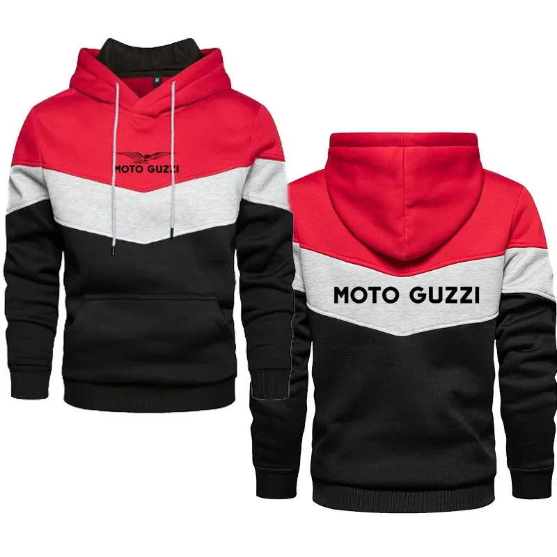 

2024 New oversized hoodies High Quality Men's hoodie Moto guzzi print Autumn Men's clothing High-end cotton hoodie for men