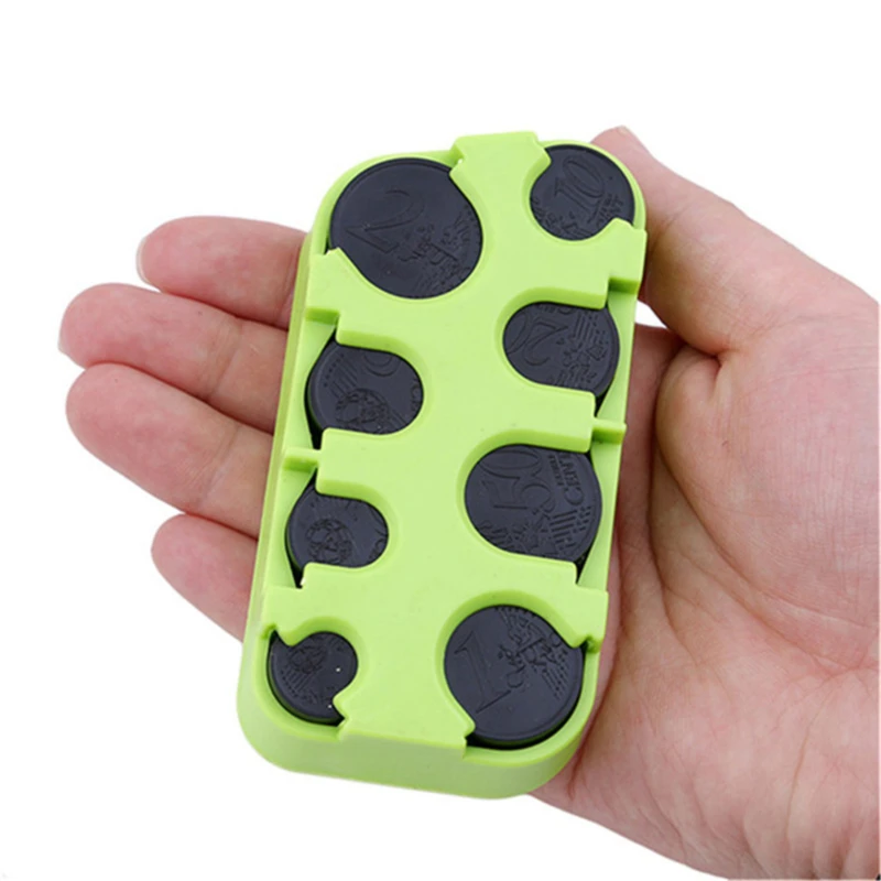 Coin Wallet Plastic Mini Euro Coin Dispenser Car Storage Bank Holder Case