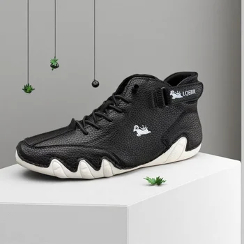 أحذية رجالية فاخرة عارية التمهيد المألوف Avant Garde تصميم عالي الجودة أحذية مشي خفيفة الوزن الاتجاه نمط الشارع أحذية رجالية كاجوال