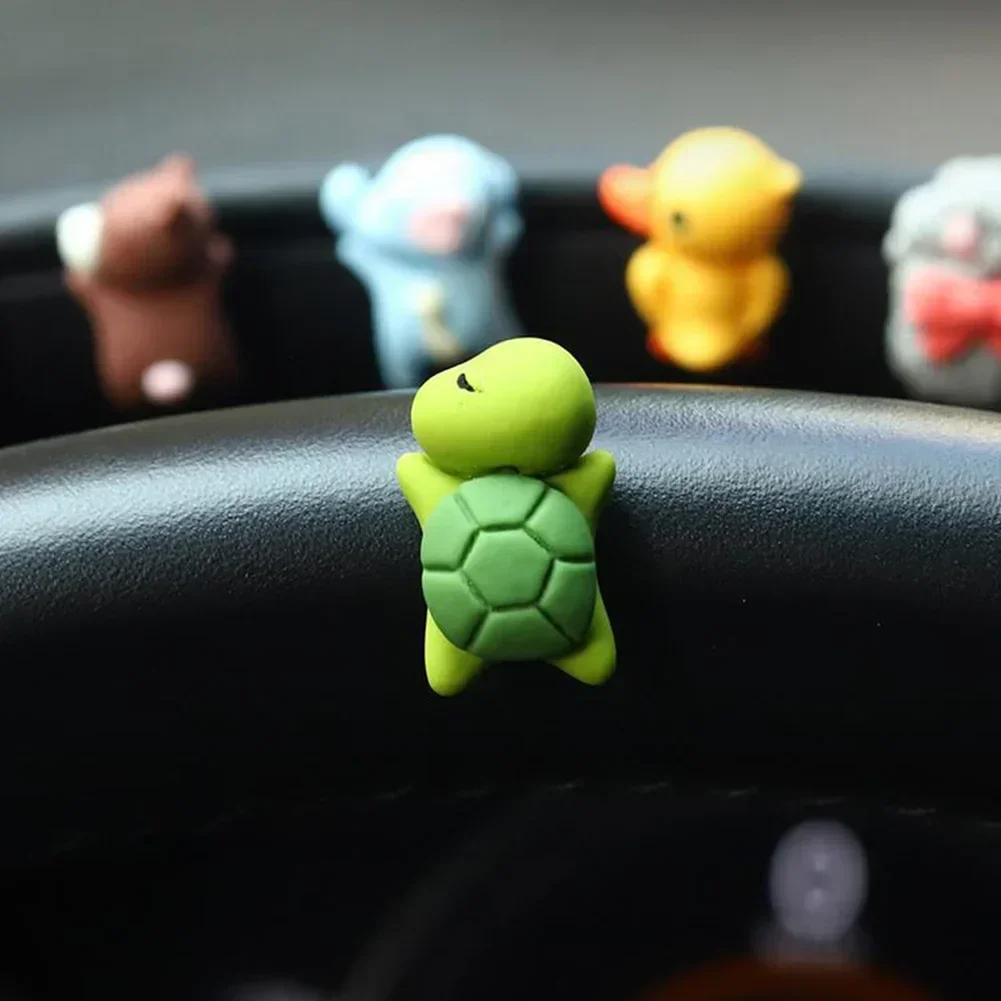 Cute Sleeping Animal Car Dashboard Ornaments Mini Cartoon Toy Car Motorcycle rearview mirror Paste Ornament Pendant Decor