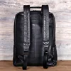 Men's Leather Backpack Large Capacity Fashion High-Grade Business 15 inch Computer Bag Bag Cowhide Travel Bag 2