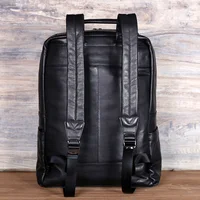 Men's Leather Backpack Large Capacity Fashion High-Grade Business 15 inch Computer Bag Bag Cowhide Travel Bag 2