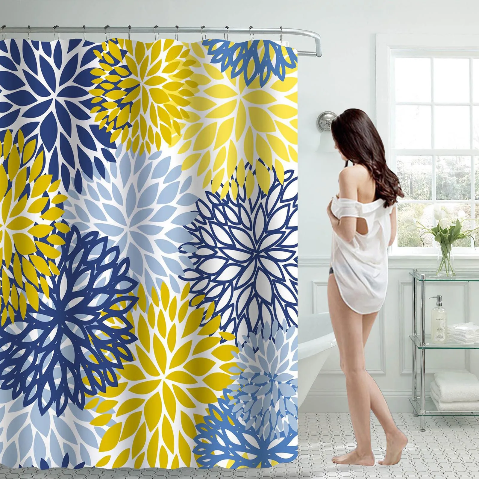 Shower Curtain 70 Inch With 12 Shower Curtain Shorter Width 72x78 Liner Clear Curtains with Hooks