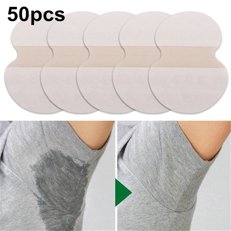 

50pcs Armpits Sweat Pads Underarm Pads Dress Sweat Perspiration Pads Shield Underarm Deodorant Women Armpit Absorbent Pad Summer