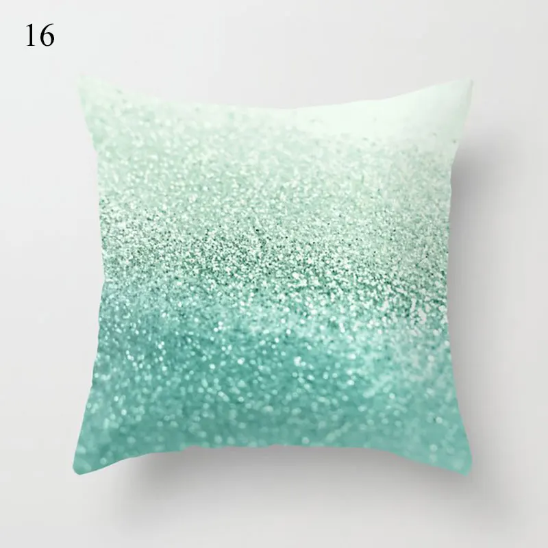 Simple Mint Green Pillow Cover Geometric Print Cushion Covers Sofa Car Cushion Cover 45x45cm Decorative Throw Pillowscase
