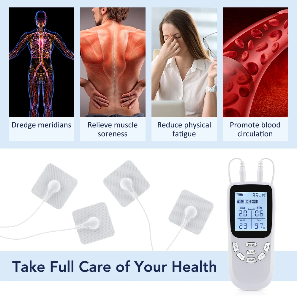 36 Modes Electric Muscle Stimulator Body Physiotherapy Device EMS TENS Pulse Ele