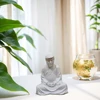 Trump Buddha Statue Resin Funny Trump Ornament Creative Trump Crafts Decor Trump Meditating Sculpture Garden Decoration 3