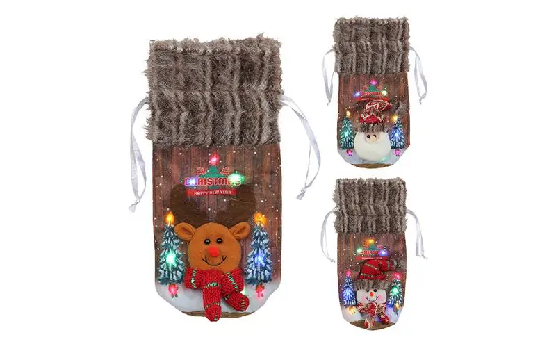 

Чехол для рождественской винной бутылки обеспечивает свежесть вина, универсальный дизайн, чехол для рождественской бутылки вина для обеденного стола