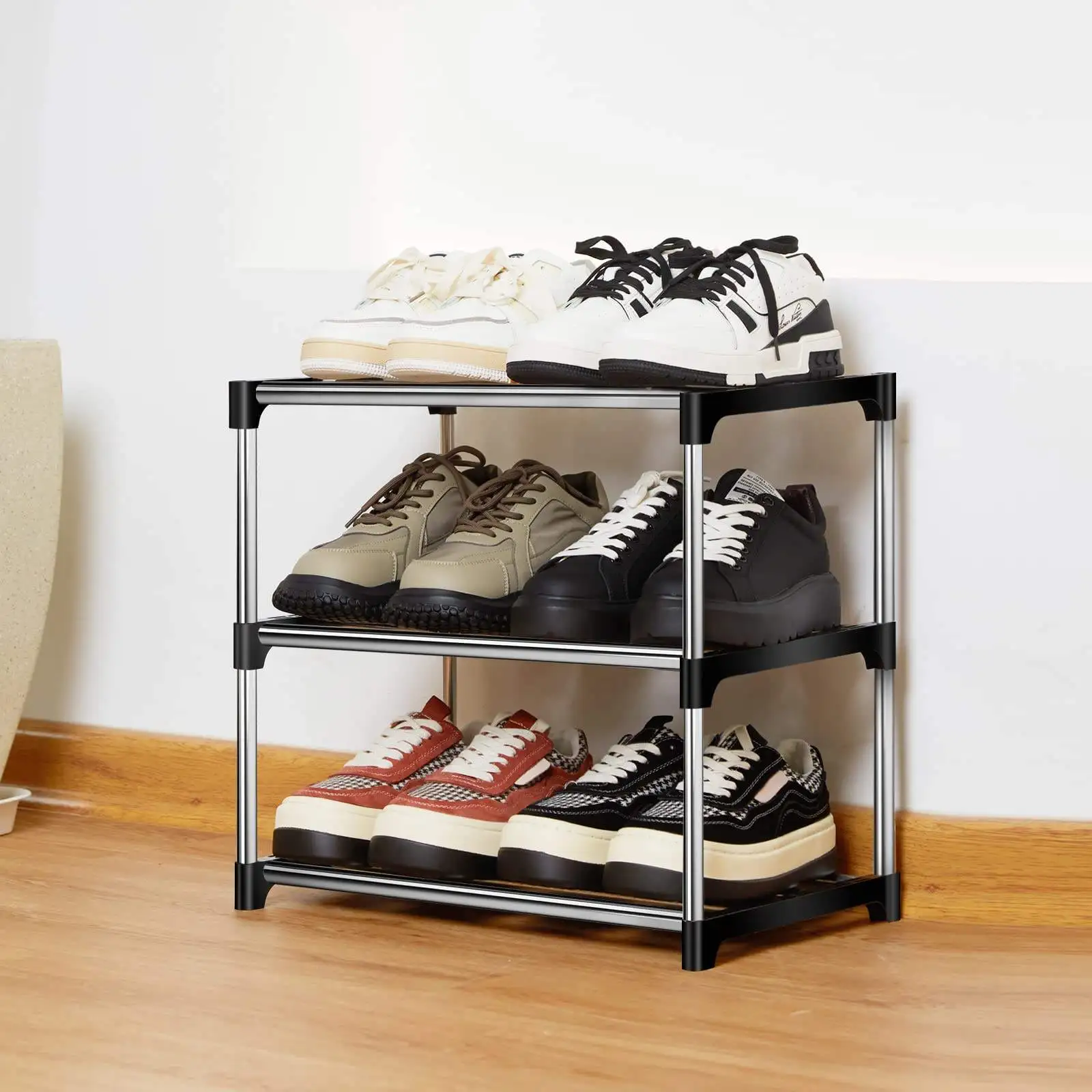 3F Shoe Rack Multi Layered Space Saving Freely Combined Modernity Minimalism Shoe Rack Dormitory Door Entryway Home Supplies 2