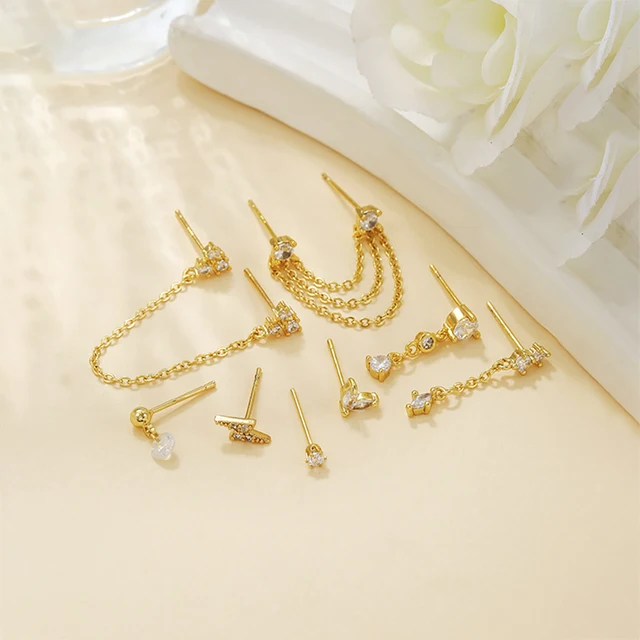 1 paire Vintage en acier inoxydable chaîne gland boucles d'oreilles pour femme rétro Punk unisexe Rock boucles d'oreilles Cartilage Piercing bijoux