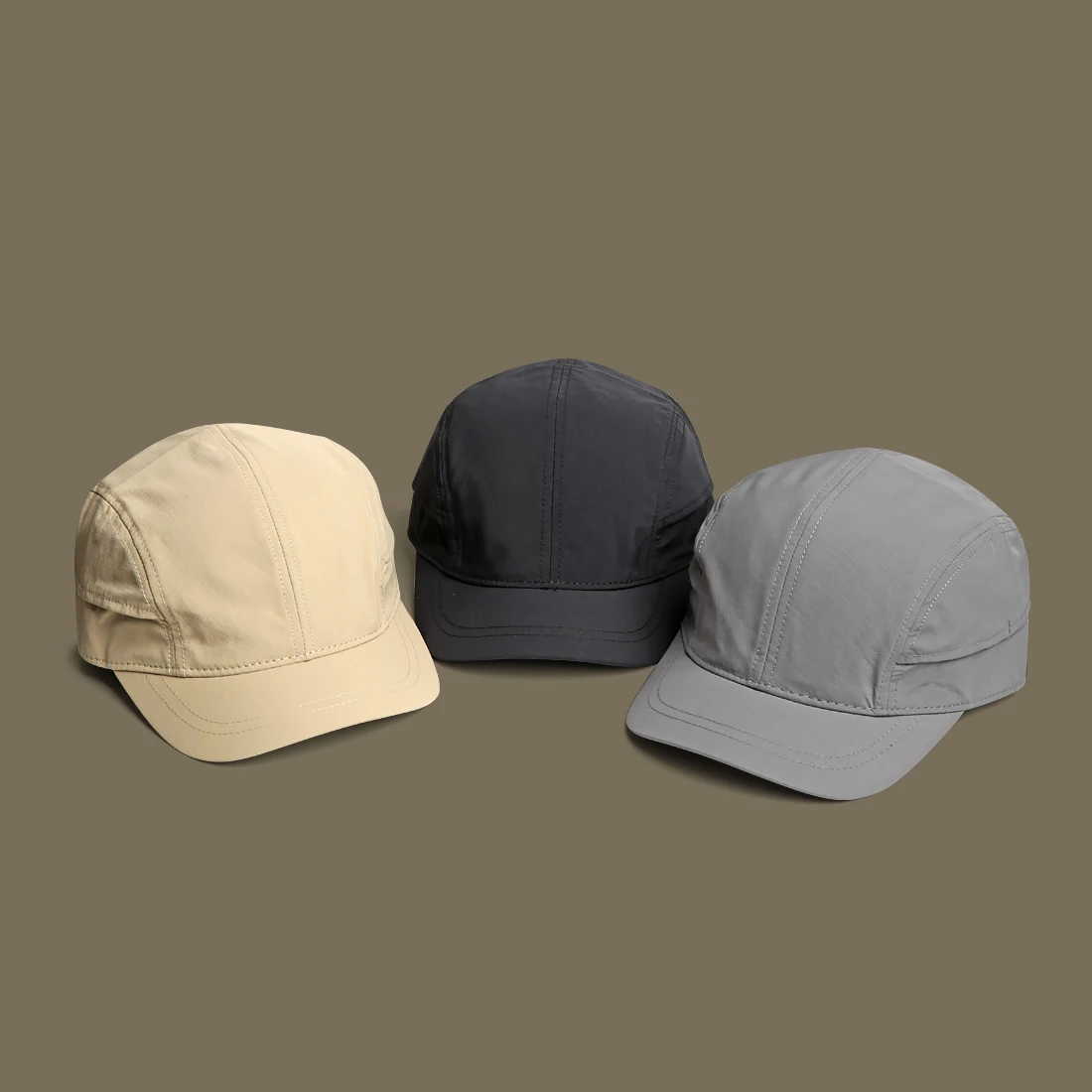 Japanese Thin Summer Outdoor Sunscreen Quick-drying Baseball Cap Men's Short Solid Color Light Board Baseball Cap 5