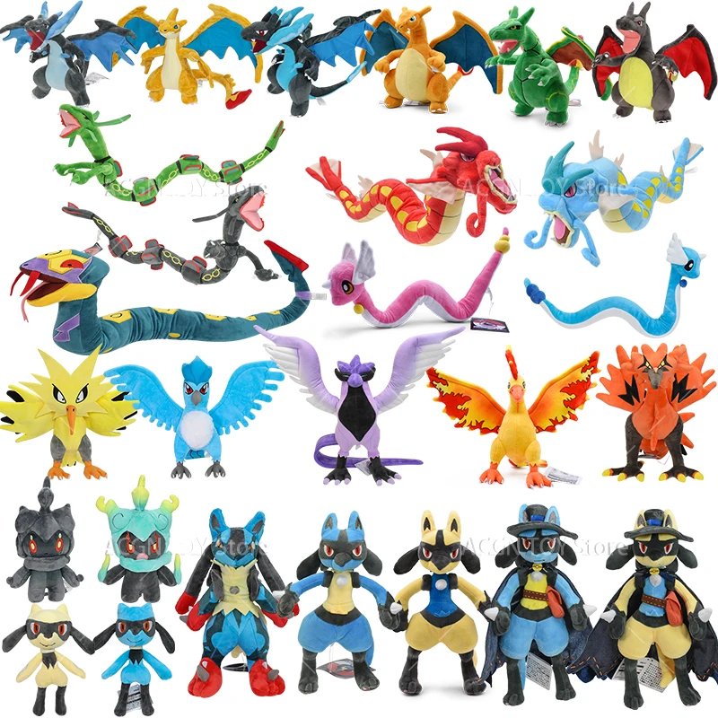 Pokemon Plush 34 Styles Charizard Rayquaza Gyarados Dragonair Stuffed Toys