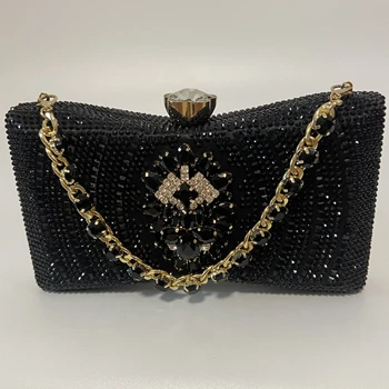 Gold Acrylic Box Geometric Evening Bag Clutch Bags Elegent Chain Women Handbag for Party Shoulder Bag for Wedding/Dating/Party main image 0
