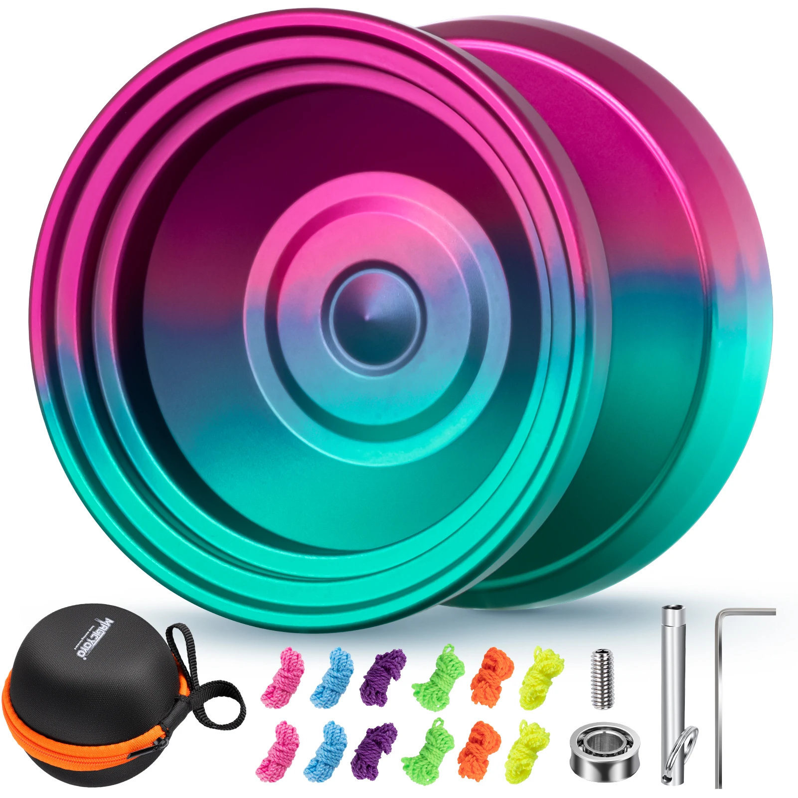 MAGICYOYO Professional Responsive Yoyo V8, Dual Purpose Yoyo for Kids Beginners, Replacement Uresponsive Bearing