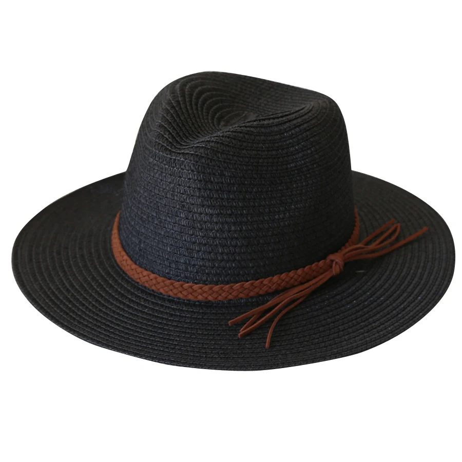 Wide brim Panama straw hat for UV sun protection – ideal for beach, summer, and outdoor use for men and women