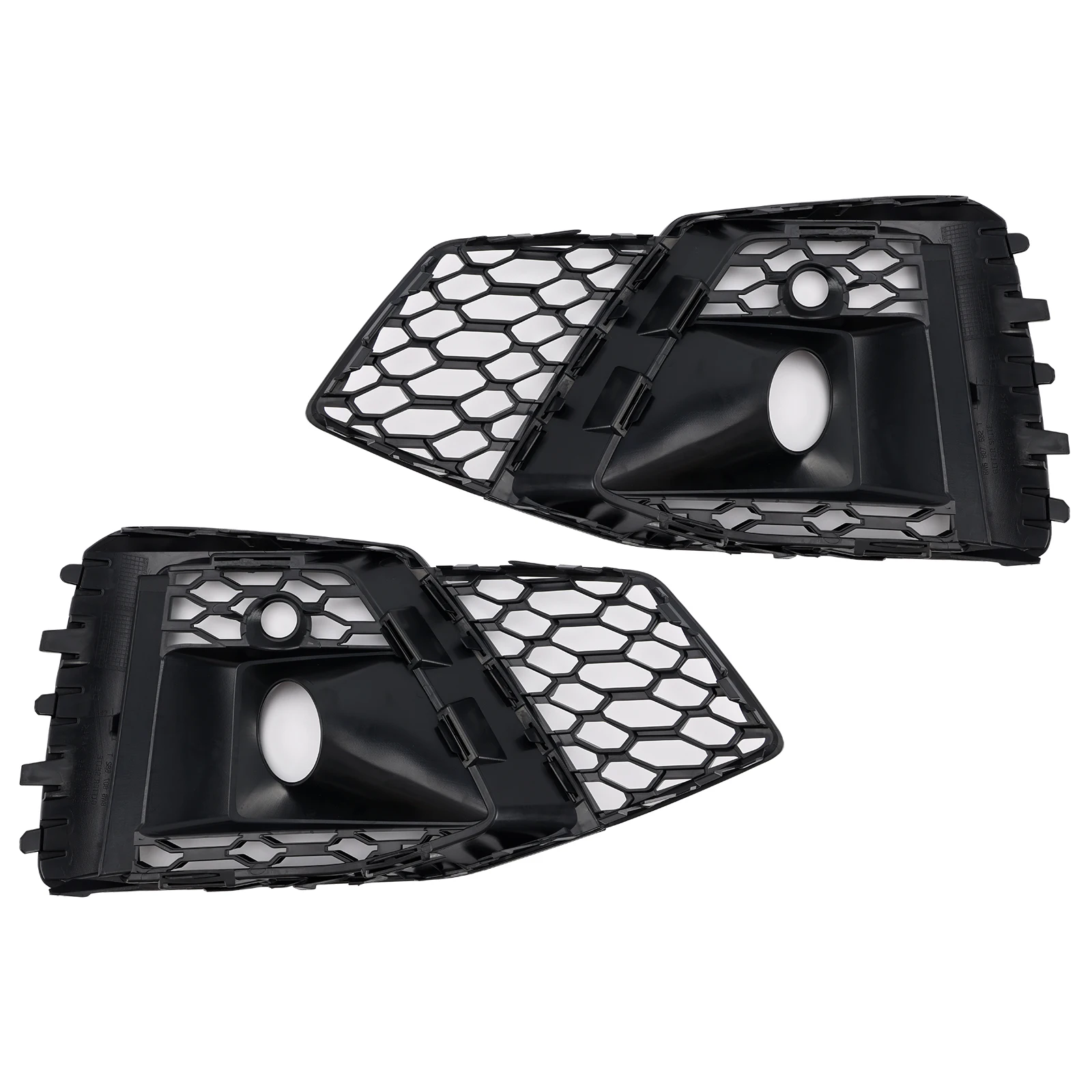 Areyourshop 2PCS 프론트 범퍼 안개등 커버 그릴 8W6807682T3Q7 아우디 S5 2020 2021 2022 2023년식 호환