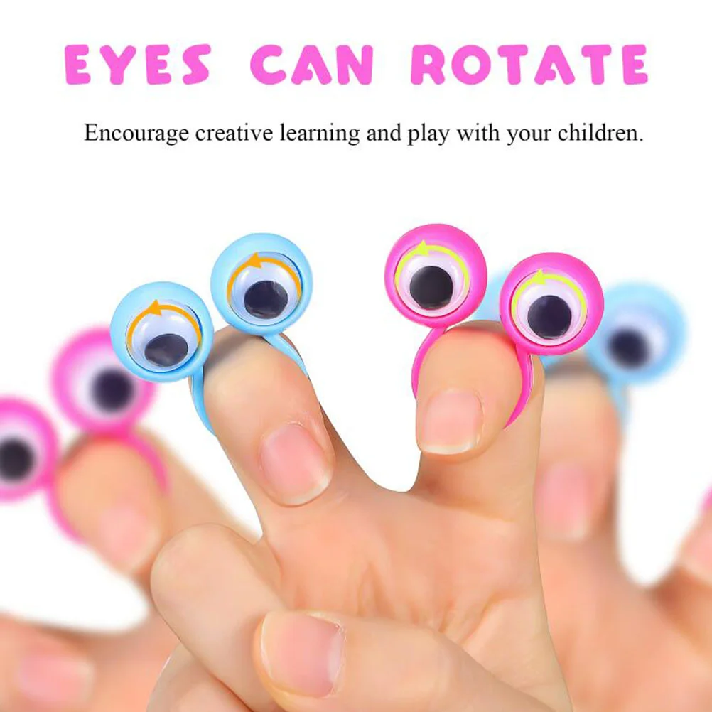 

Finger Small Childrens Ring Puppet Eyeball Kids Puppets Plastic Toy Googly Ring Eyes Ball Eyeballs Little Fake Middle Hands