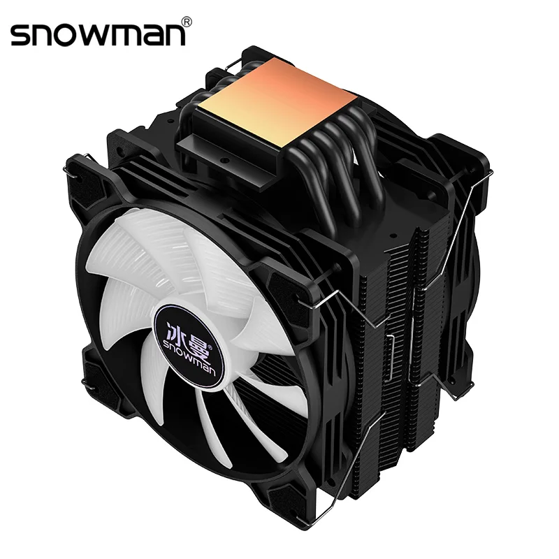 jeg læser en bog Streng Vågn op SNOWMAN 6 Heat Pipes CPU Cooler PWM 4 Pin 120mm ARGB PC Fan Quiet Intel LGA  1700 1150 1155 1356 2011 X99 AMD AM4 CPU Cooling Fan - AliExpress