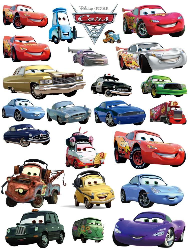Disney Cars Lightning Mcqueen Children's Clothes Stickers Iron On