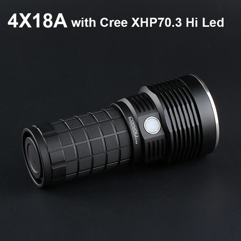 

Convoy 4X18A Flashlight with Cree XHP70.3 Hi Led Linterna Type-C Charging Torch Light 18650 Hunting Searching Camping Lamp