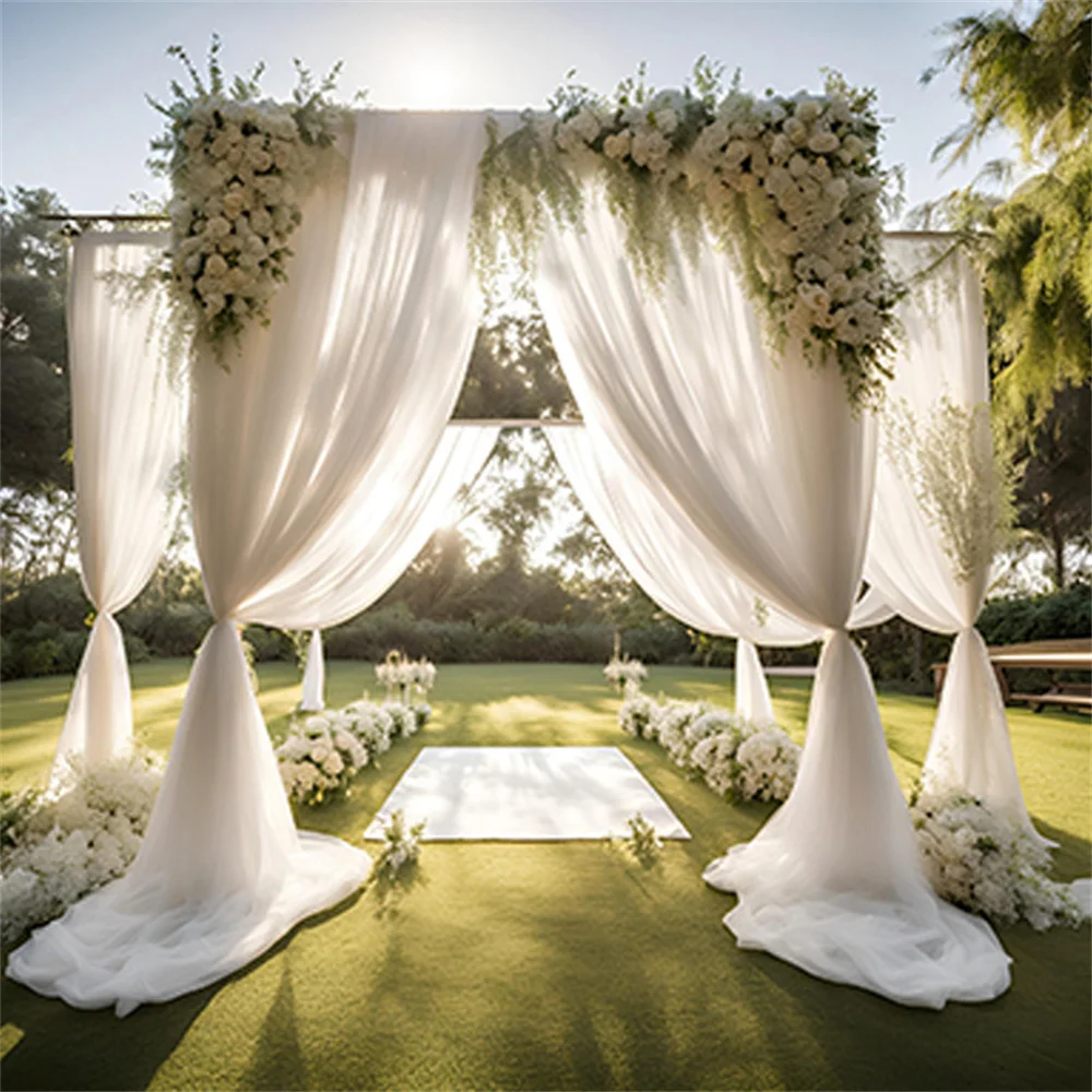 1–10M Sheer Wedding Tulle Backdrop Curtains for Party & Photography 6