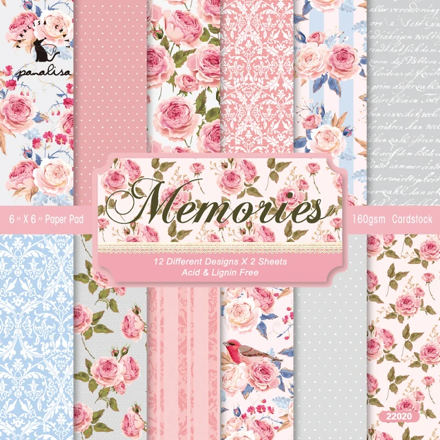 Baby Pink Vintage Floral Paper, Scrapbook digital Paper pack