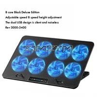 Laptop Cooling Pad with 8 Fans Dual USB Port Foldable Laptop Cooler Base Notebook Stand Adjustable Speed For Heat Dissipation - Image 6