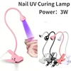 Nail Dryer Light UV Nail lamp 395nm Wavelength Clip-on Desk Mini USB For Gel Nails ongle Manicure Salon Tools 3