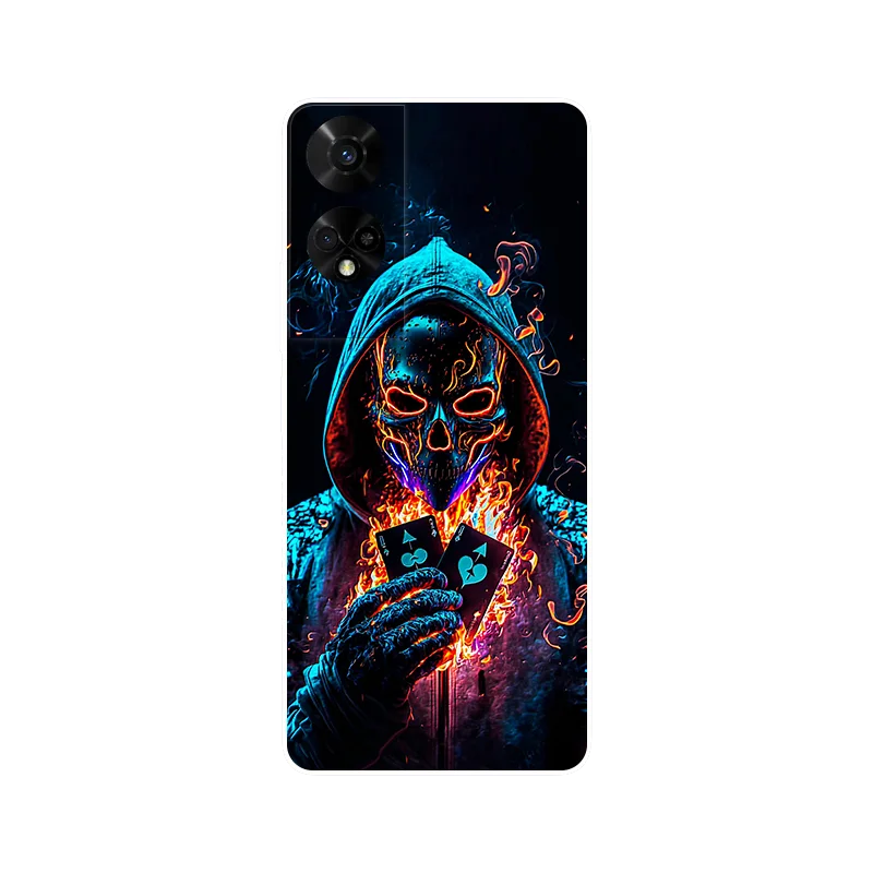 Wolf Painted Shockproof Silicone Phone Case - Stylish and Durable Cover