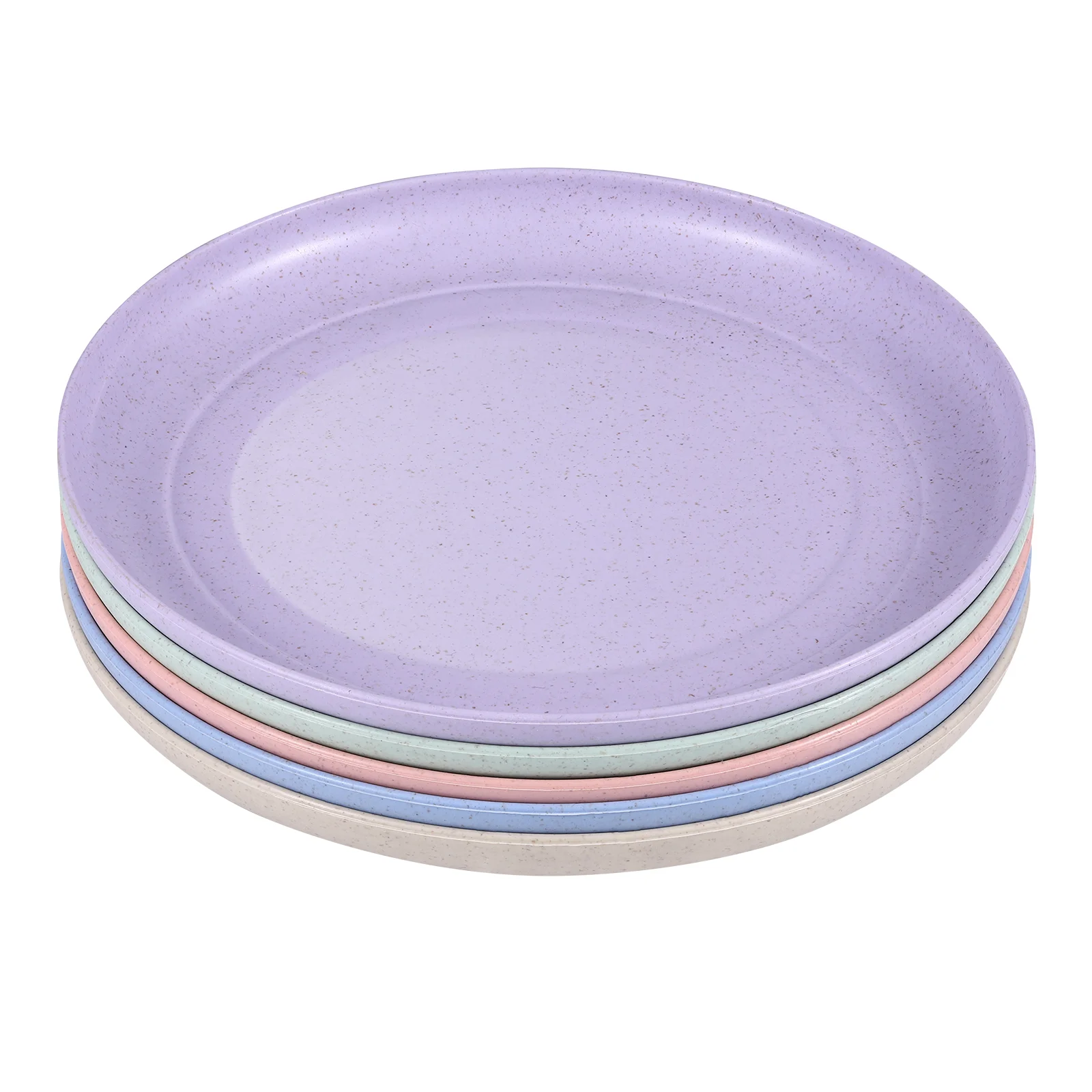 5 Pcs Unbreakable Plates Eco Friendly Dinner Plates Tableware Set Microwave Safe Dishwasher Lightweight Sturdy Dish