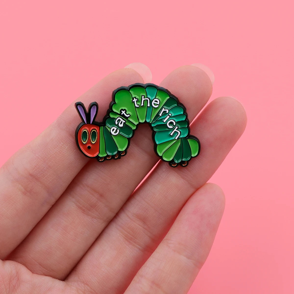 Eat The Rich Enamel Lapel Pin – Bold Accessory for Hats, Clothes, Backpacks & More