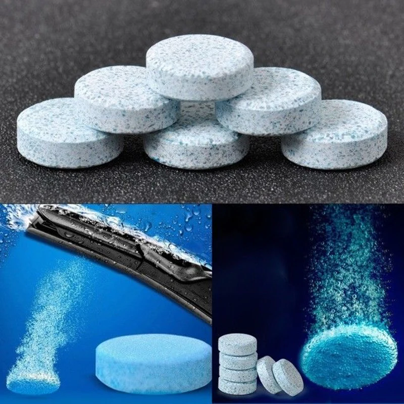 

10pcs Solid Cleaner Car Windscreen Washer Fluid Wiper Effervescent Tablets Glass Washer Toilet Detergent Car Accessories