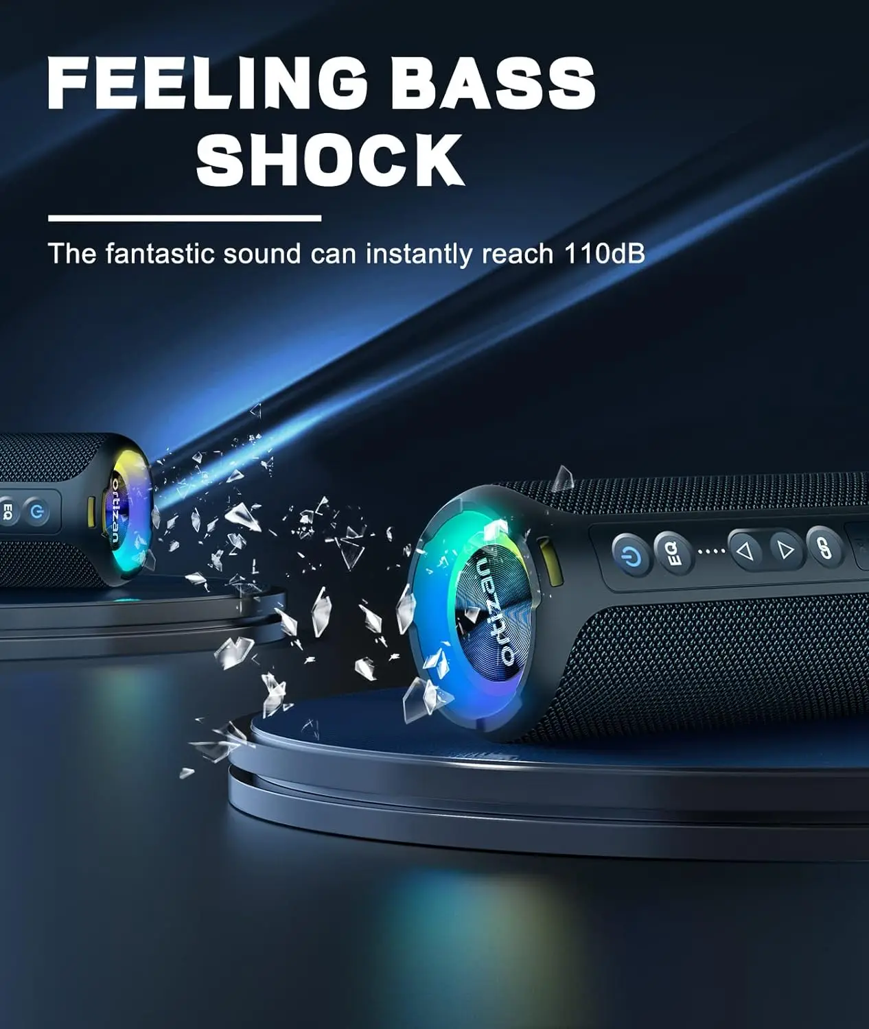 SUPNIU Cassa Bluetooth Portatile Potente 30W,Altoparlante Speaker HiFi,Speaker Bluetooth Accoppiamento TWS,7-10H di Autonomia,Luce RGB,Supporta TF& AUX,Per Party (1Pcs playbox SUPNIU Cassa Bluetooth Portatile Potente 30W,Altoparlante Speaker HiFi,Speaker Bluetooth Accoppiamento TWS,7-10H di Autonomia,Luce RGB,Supporta TF& AUX,Per Party (1Pcs playbox