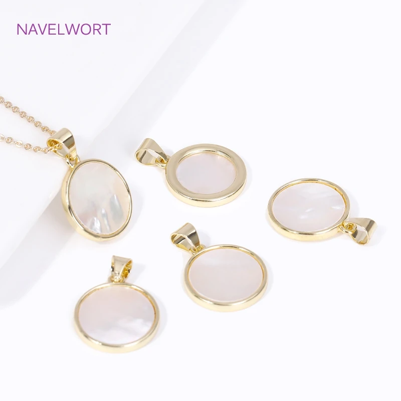 Trendy Multi Styles Charms 18K vergoldetes Messing eingelegte Muschel Charms Anhänger für DIY Schmuckherstellung Halskette Zubehör – Detail 19