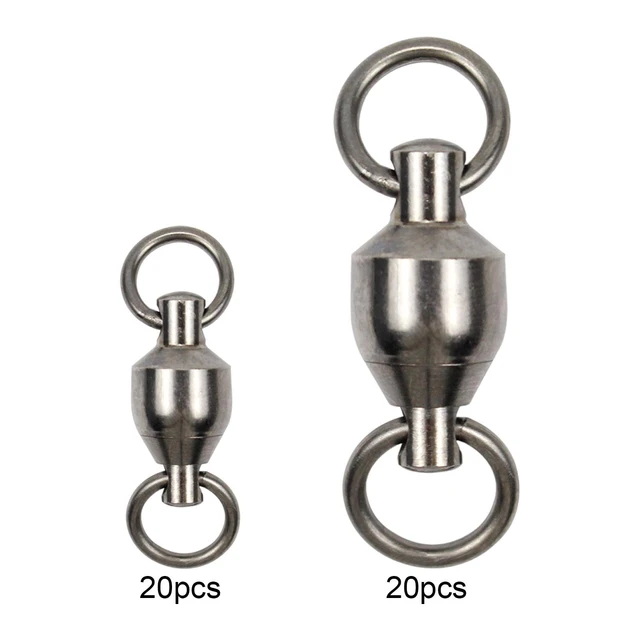 20x Fishing Swivels Reusable Heavy Duty for Freshwater Saltwater Copper  with Solid Rings Ball Bearing Swivels Fishing Tackle - AliExpress