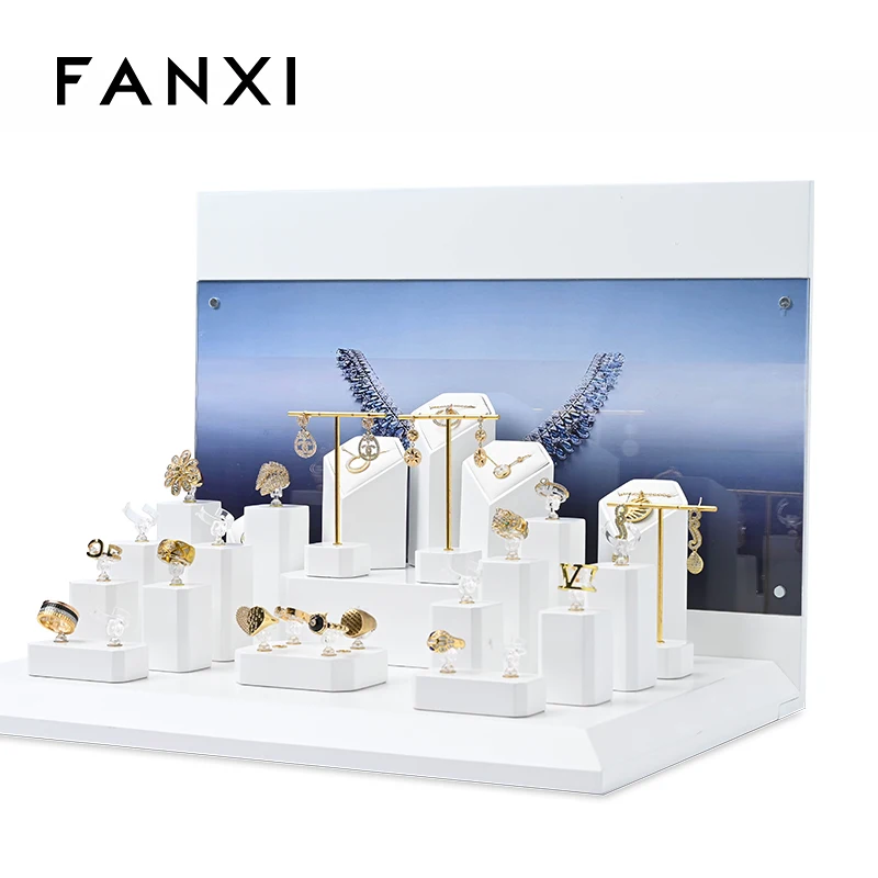 Jewelry display rack Necklace earrings Ring jewelry display props Counter high-end jewelry display