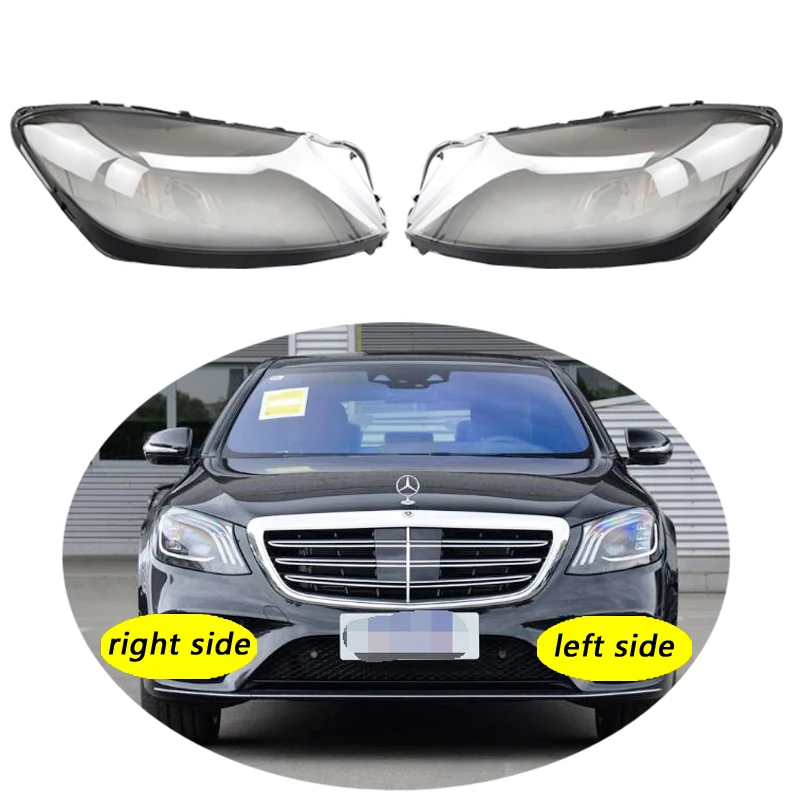 

Use For Benz W222 2018-2020 S-Class S300 E350 Transparent Headlamp Cover Lamp Shade Front Headlight Shell Lampshade Lens shell